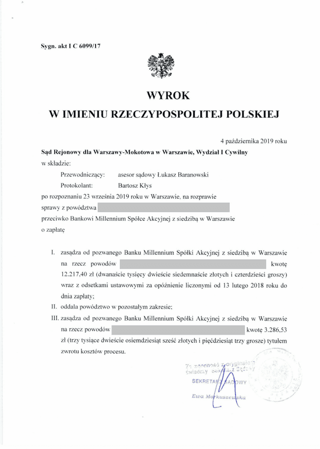 Wyrok z dnia 4 października 2019 r