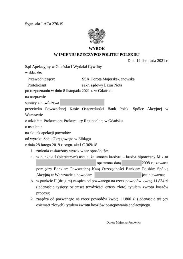 Wyrok z dnia 12 listopada 2021 r.