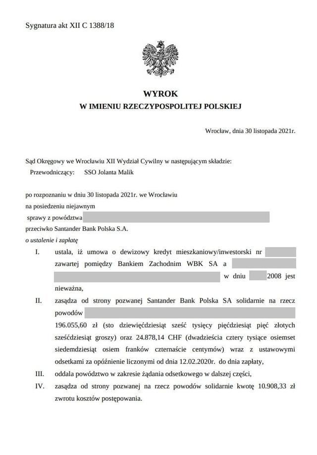 Wyrok z dnia 30 listopada 2021 r.