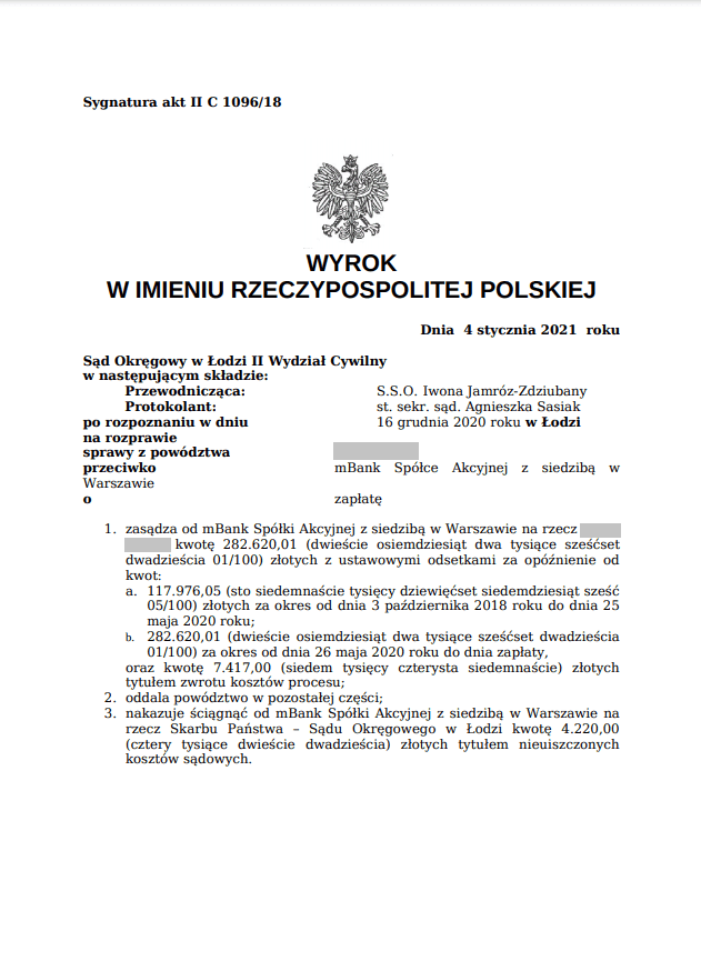 Wyrok z dnia 4 stycznia 2021 r.