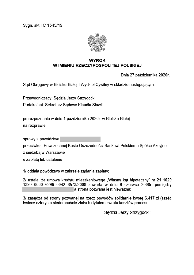 Wyrok z dnia 27 października 2020 r.
