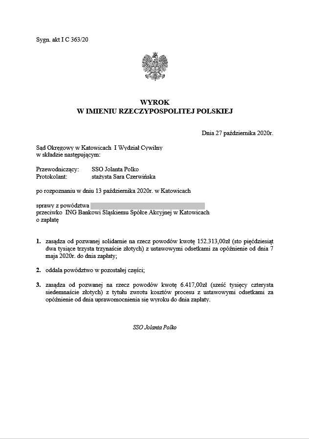 Wyrok z dnia 27 października 2020 r.
