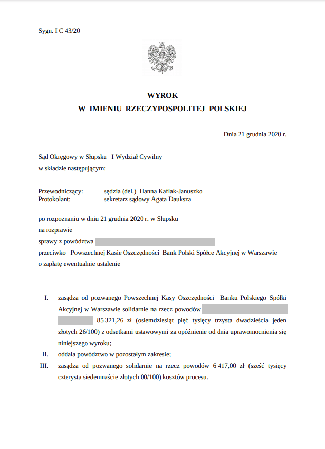 Wyrok z dnia 21 grudnia 2020 r.