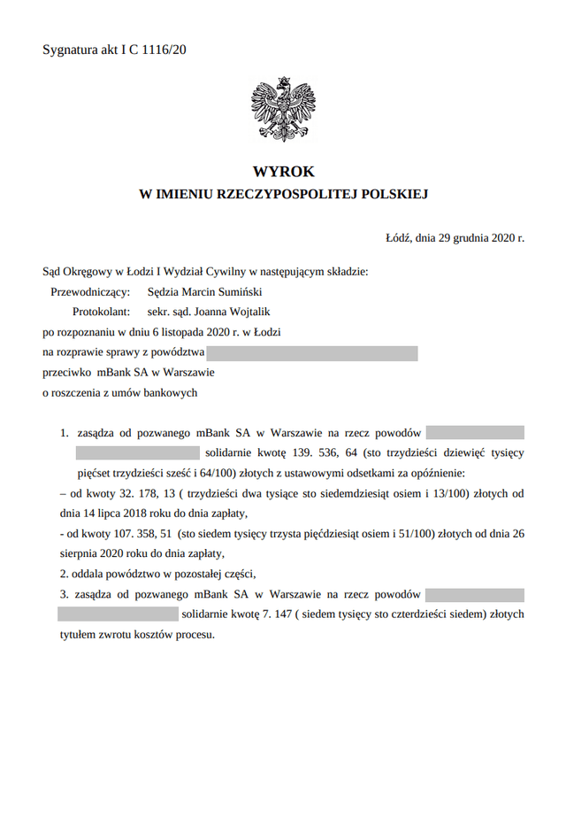 Wyrok z dnia 29 grudnia 2020 r. 