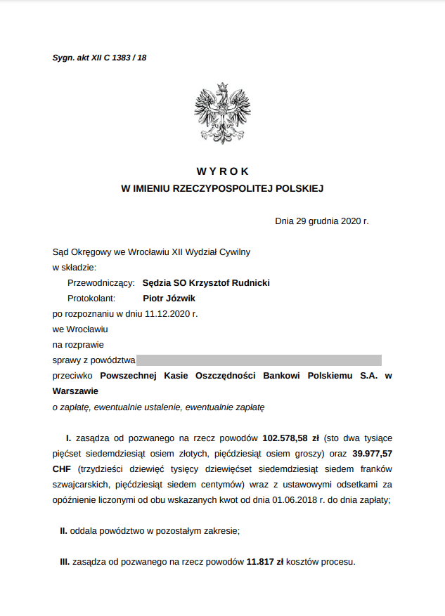 Wyrok z dnia 29 grudnia 2020 r.