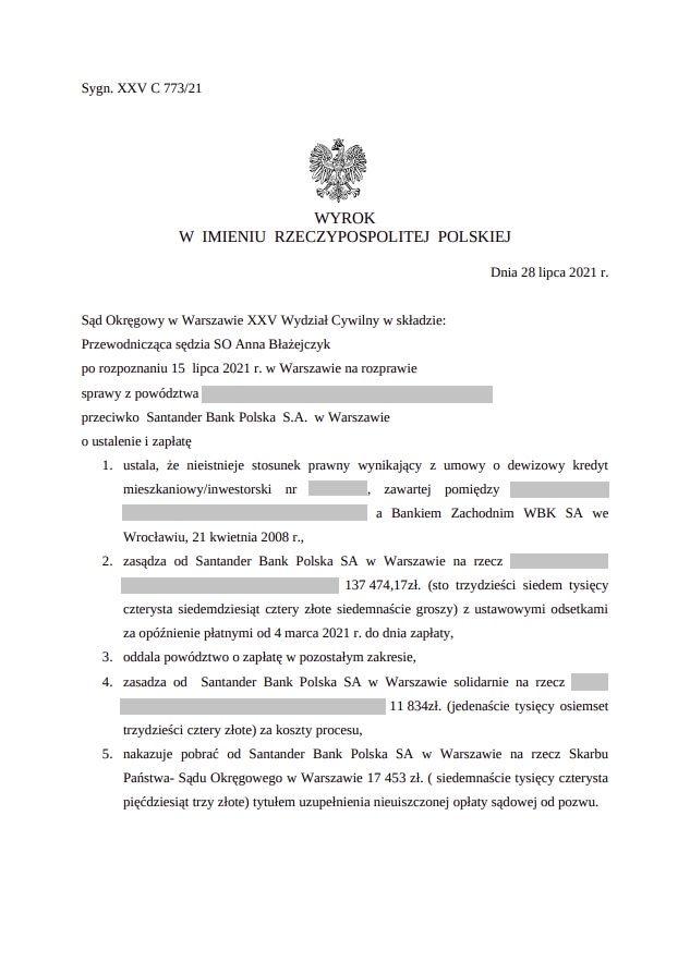 Wyrok z dnia 28 lipca 2021 r. 