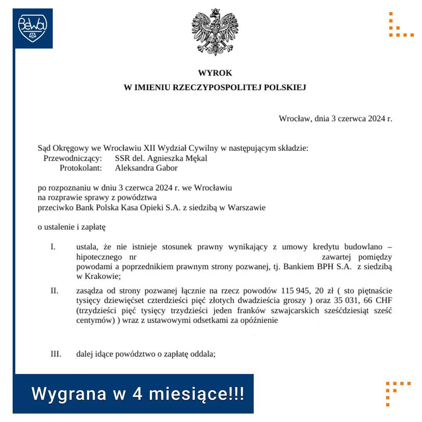 WYROK W 4 MIESIĄCE!